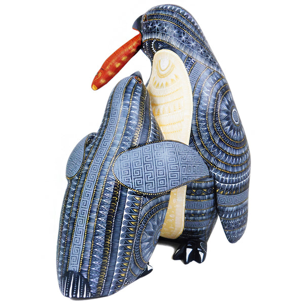 Rocio Fabian: Magnificent King Penguins Woodcarving