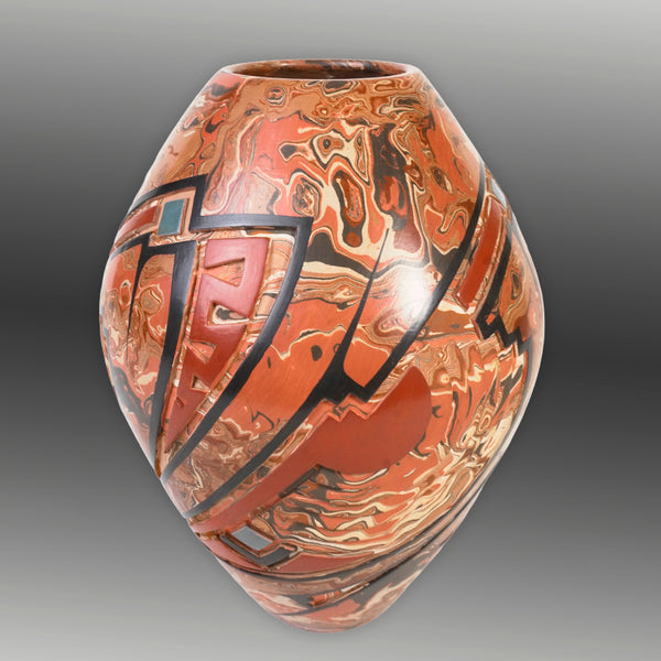 Salvador Baca: Spectacular Marbled Zen Mata Ortiz
