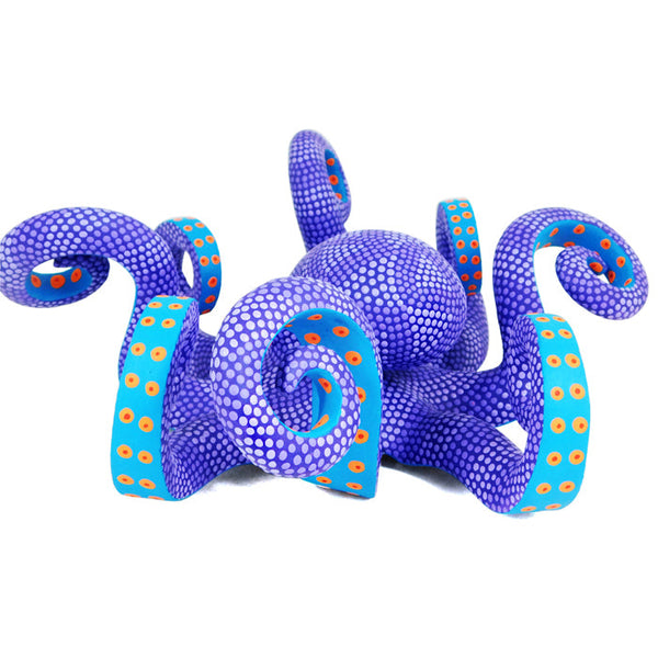 Saul Aragon: Lilac Octopus Woodcarving