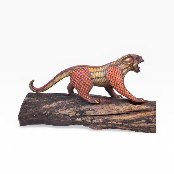 Soledad Cruz: Jaguars Encounter Woodcarving