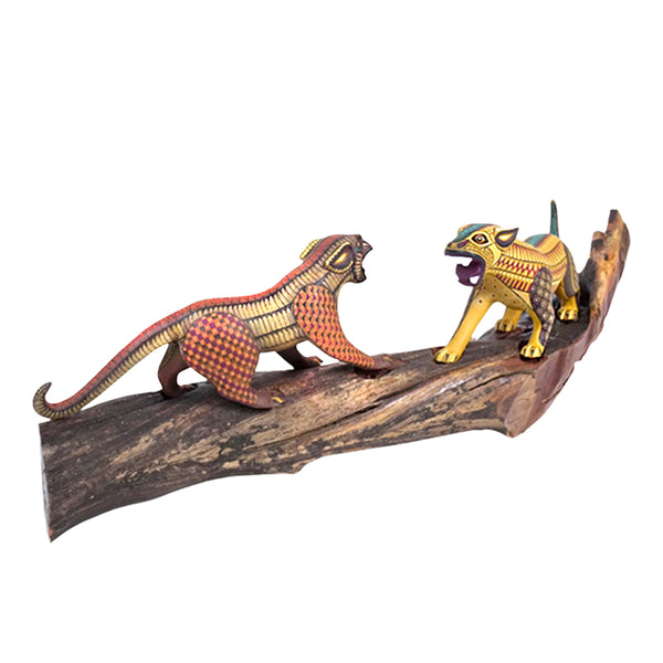 Soledad Cruz: Jaguars Encounter Woodcarving