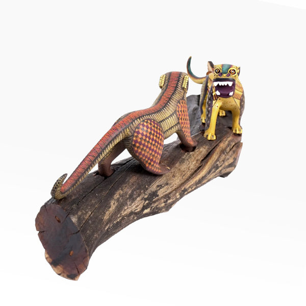 Soledad Cruz: Jaguars Encounter Woodcarving