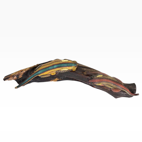 Soledad Cruz: Jaguars Encounter Woodcarving