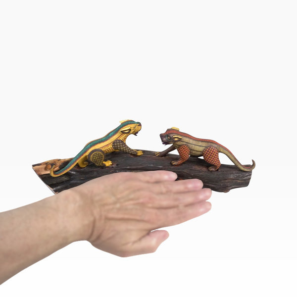 Soledad Cruz: Jaguars Encounter Woodcarving