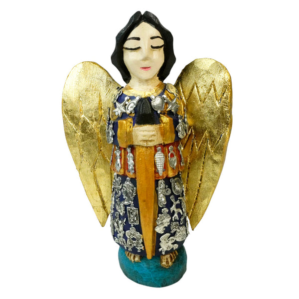 Milagros: Saint Michael the Archangel Sculpture Woodcarved