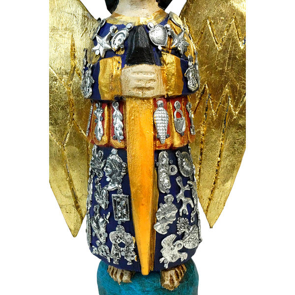 Milagros: Saint Michael the Archangel Sculpture Woodcarved