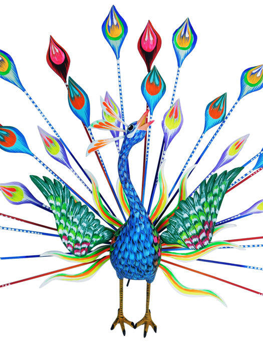 Tribus Mixes: Stunning Peacock Woodcarving