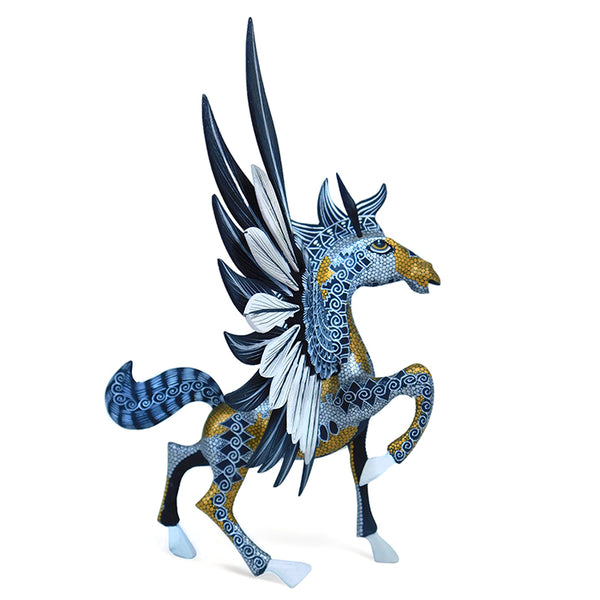 Tribus Mixes: Silver Pegasus Woodcarving