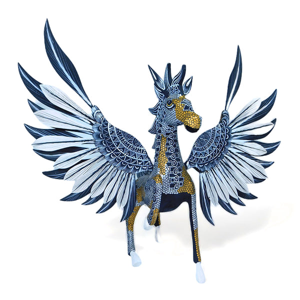 Tribus Mixes: Silver Pegasus Woodcarving