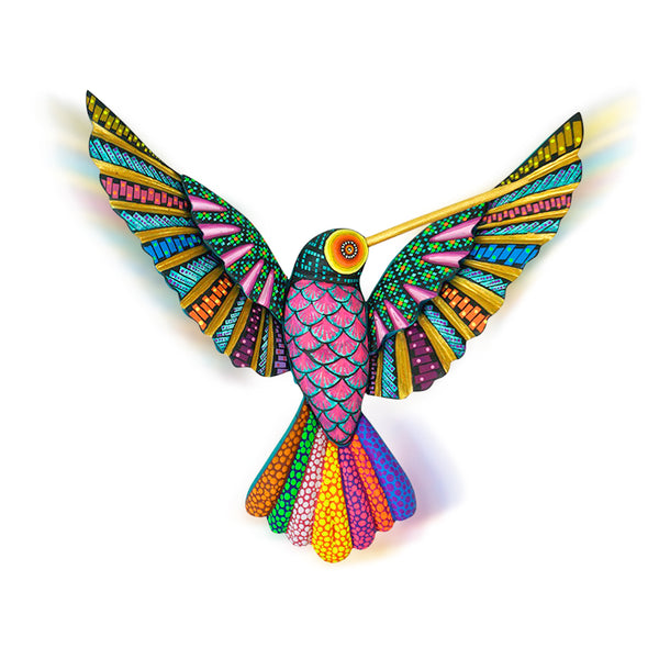 Veronica Calvo: Wall Hanging Hummingbird Woodcarving