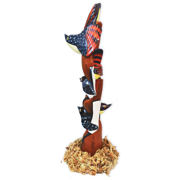 ON SALE Victor Garcia: Birds on Tree Woodcarving