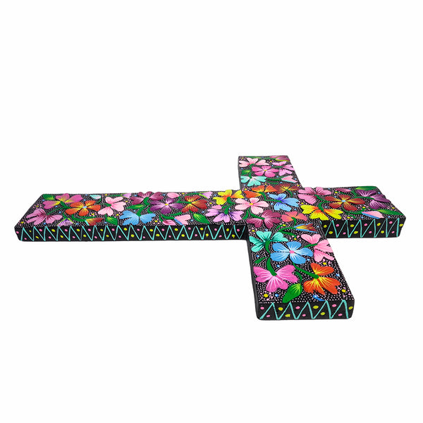 Anareli Hernandez: Wood Flower Cross Alebrije