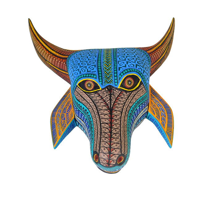 Miguel Xuana: Bull Mask Woodcarving | Sandia Folk