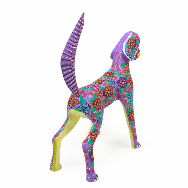 Candido Jimenez: Flowers Dog Oaxaca Woodcarving