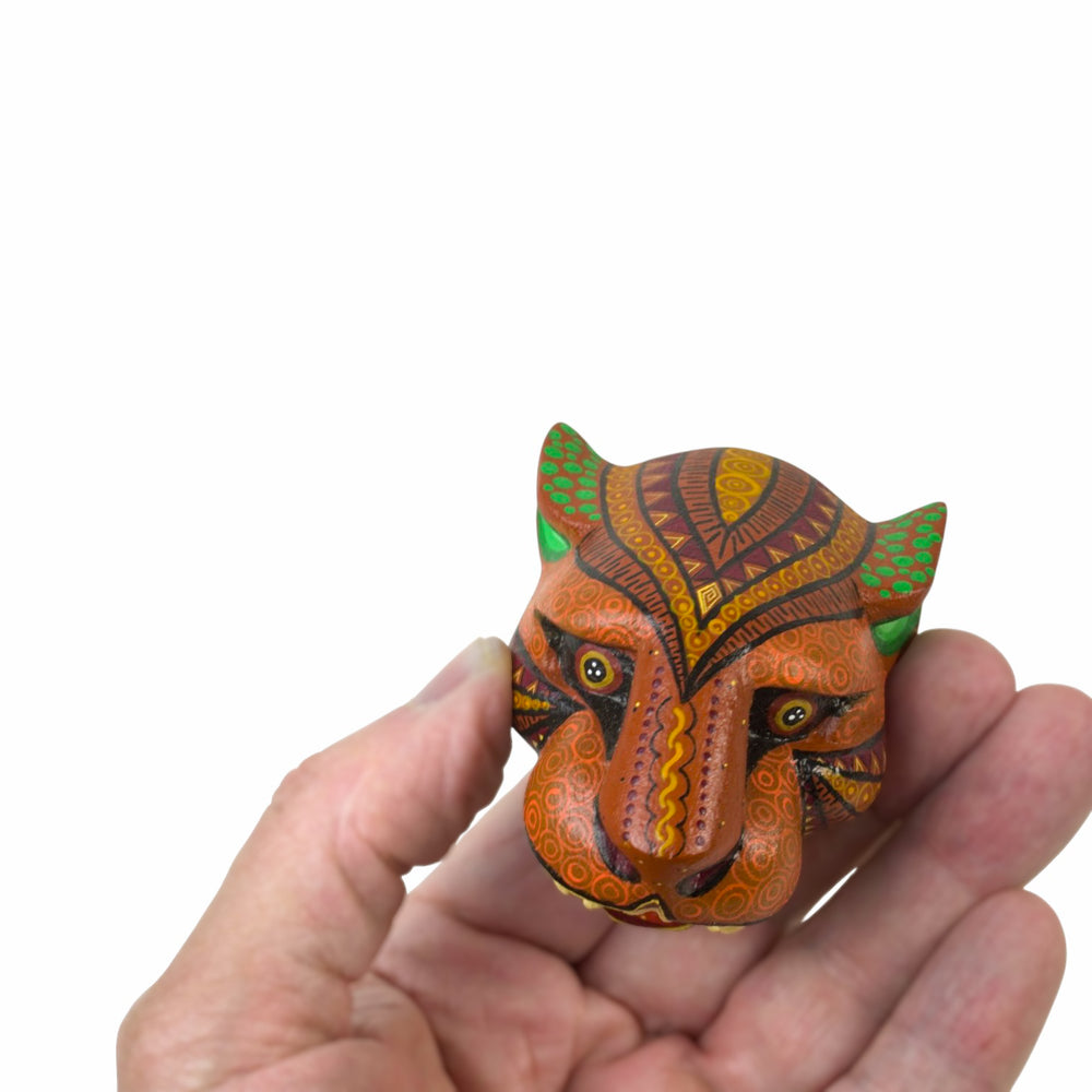 Aldo Hernandez: Miniature Jaguar Mask Alebrije