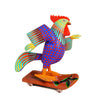 Avelino Perez: Skater Rooster Woodcarving