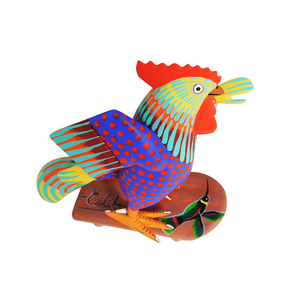Avelino Perez: Skater Rooster Woodcarving