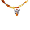 Silver Monarch Butterfly Bracelet: Silver  Cornaline & Citrine