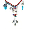 Spring Birds Necklace: Turquoise, Coral & Silver