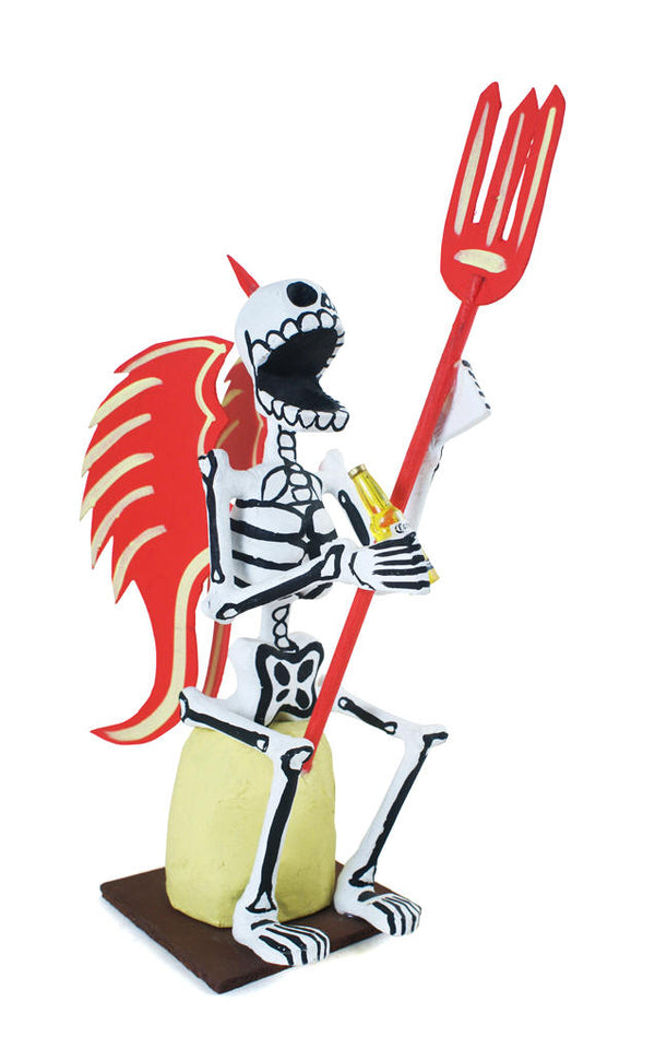 Skeleton with Corona Beer