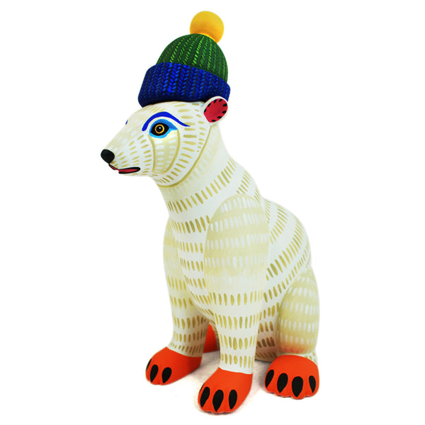 Luis Pablo: Polar Bear with Knitted Beanie