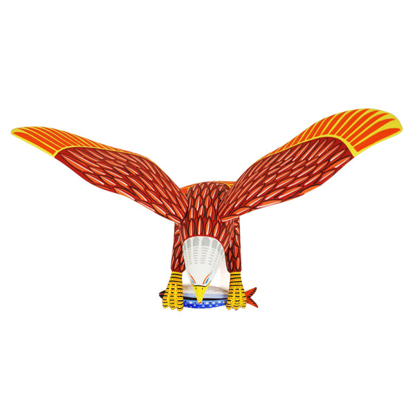 Oaxacan Woodcarving:  Spectacular Eagle with Fish