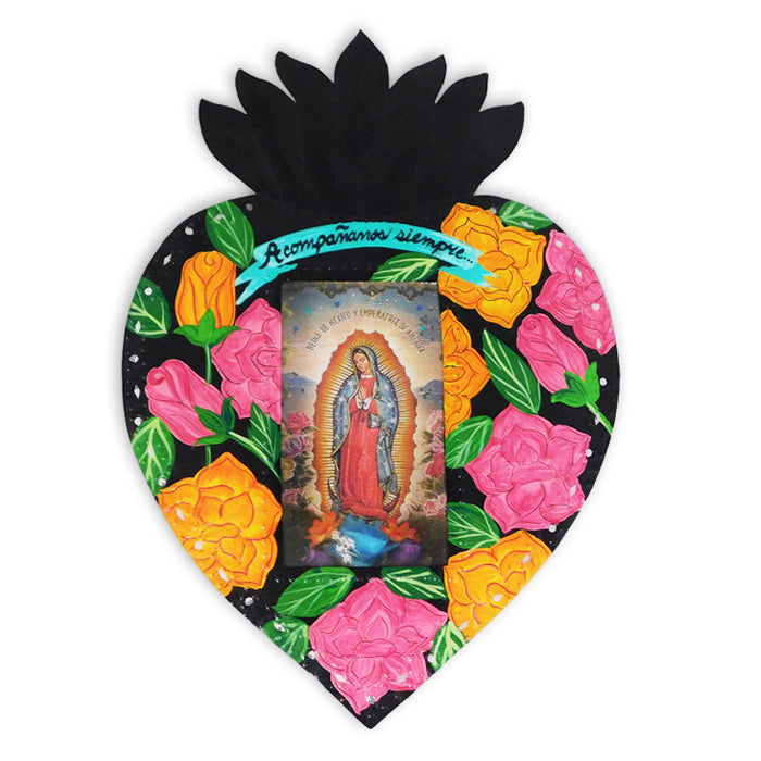Tin Work Our Lady of Guadalupe Heart Niche