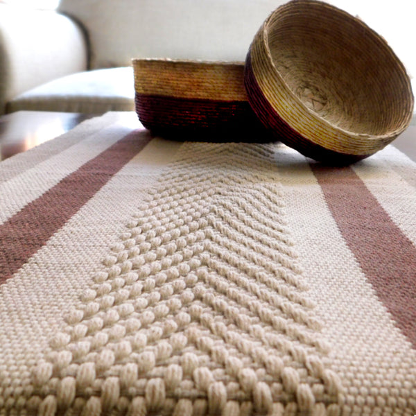 Beautiful Table or Bed Runner Brown Cream  Jalieza