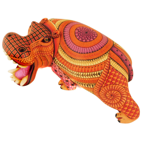 Isabel Fabian: Spectacular Hippopotamus Alebrije Woodcarving