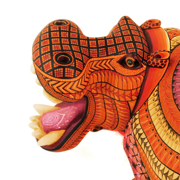 Isabel Fabian: Spectacular Hippopotamus Alebrije Woodcarving