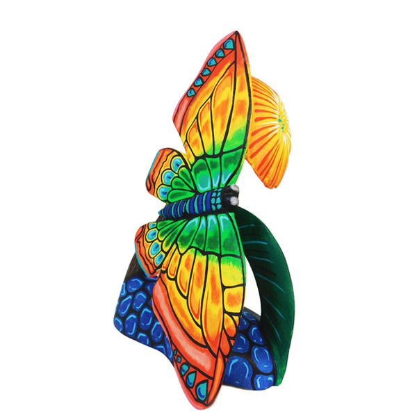 Butterfly on leaf sculpture