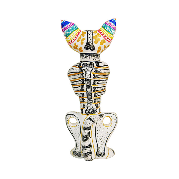 Estefania Jimenez: Skeleton Cat Woodcarving