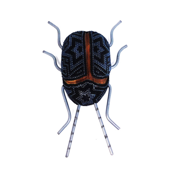 Huichol: Beetle Pearl Gray Star