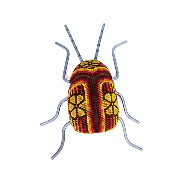 Huichol: Beetle Orange