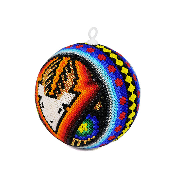 Huichol: Christmas Deer Sphere