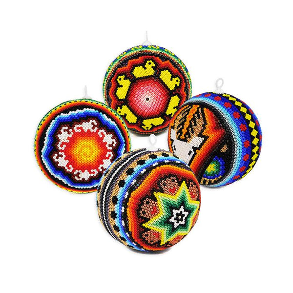 Huichol: Christmas Flower Sphere