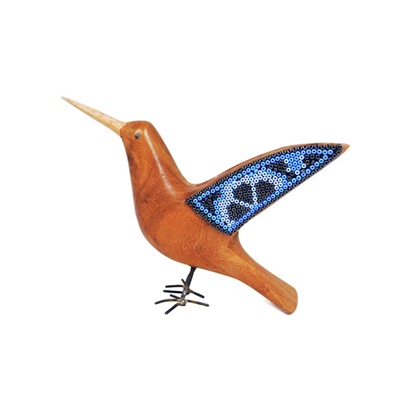 Huichol: Peyote Hummingbird Blue