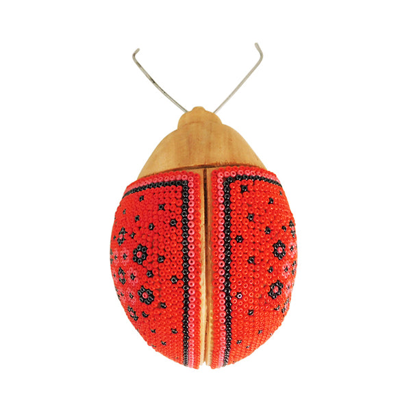 Huichol: Red Blessings Ladybug