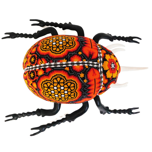 Huichol: Spectacular Large Beetle Sculpture