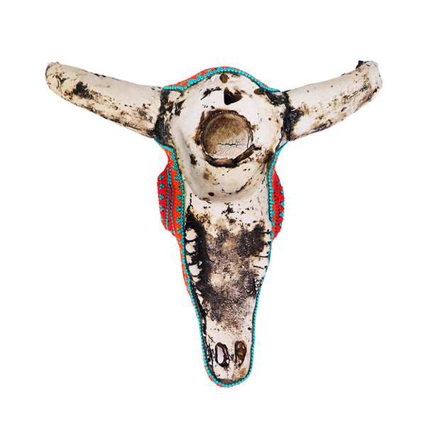 Huichol: Wall Hanging Bull Skull