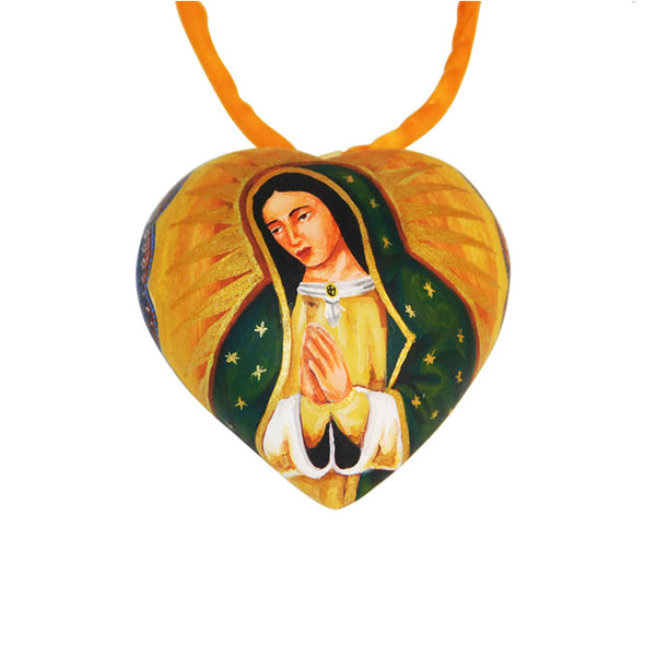 Javier Jimenez: Our Lady of Guadalupe Pendant Alebrije Sculpture