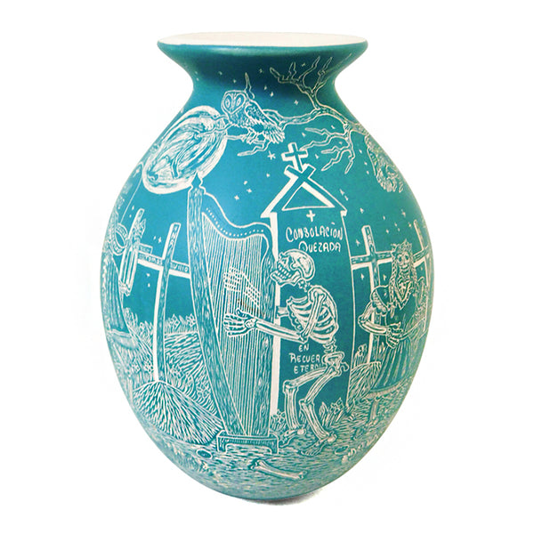 Javier Martinez: Day of the Dead Cemetery Scene Turquoise