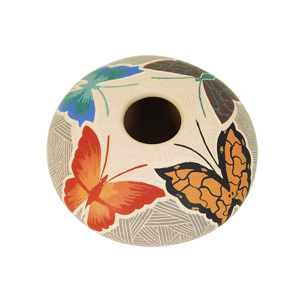 Janet Pedregon: Four Butterflies Seed Pot