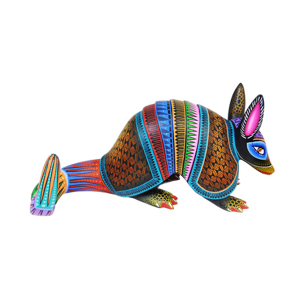 Julia Fuentes: Rainbow Armadillo Woodcarving