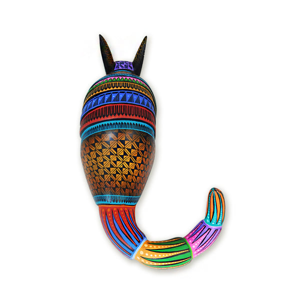 Julia Fuentes: Rainbow Armadillo Woodcarving