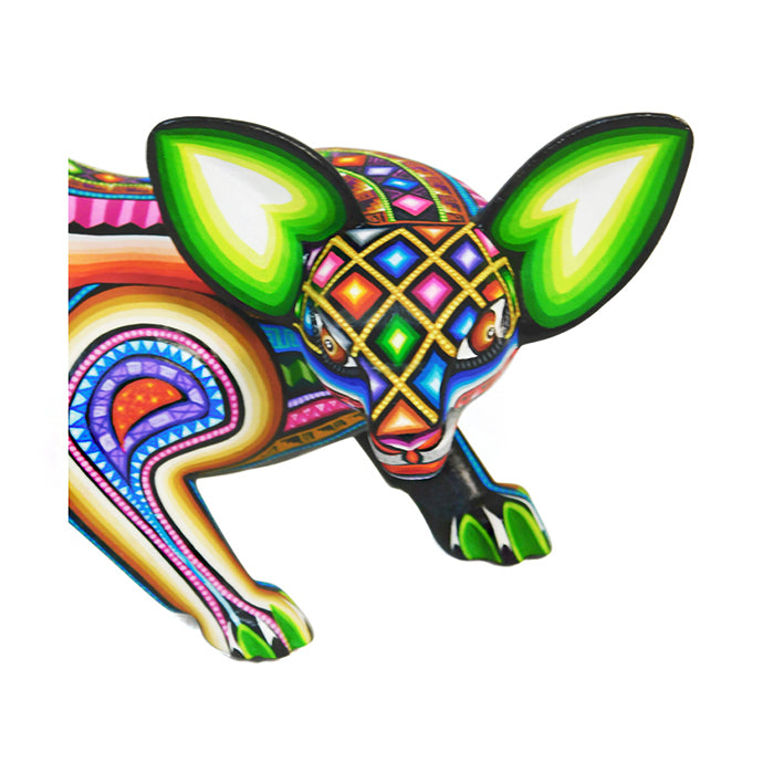 Lucero Fuentes: Jeweled Fox Woodcarving
