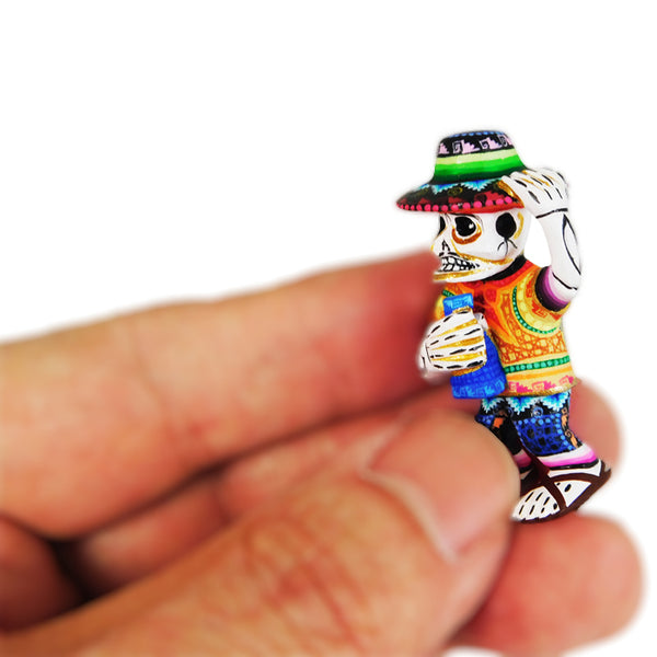 Lucero Fuentes: Micro Miniature Skeleton Farmer
