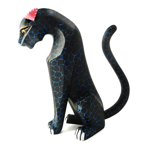 Oaxacan Woodcarving:  Impressive Angular Panther