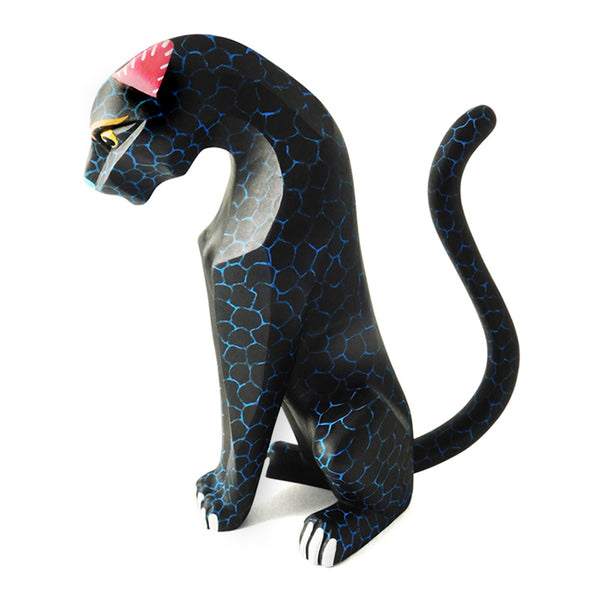Oaxacan Woodcarving:  Impressive Angular Panther