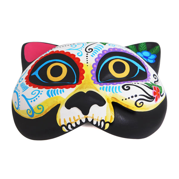 Oaxacan Woodcarving:  Day of the Dead Cat Mask